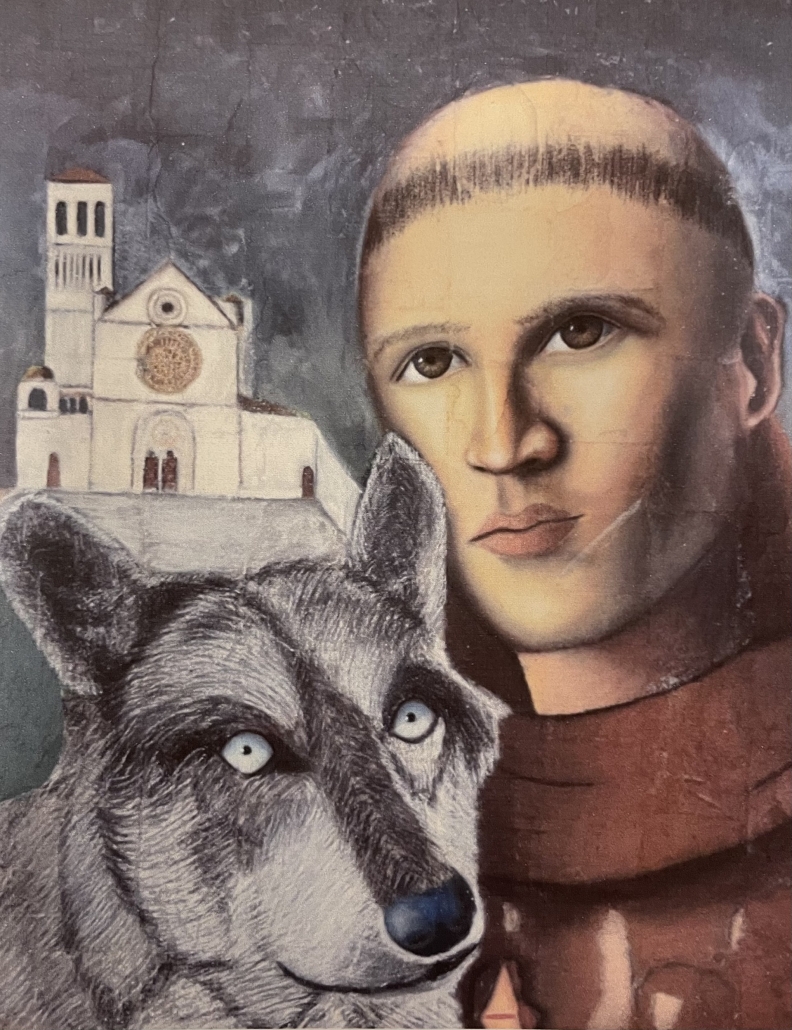 Francesco Gonzalez' Franciscus en de wolf