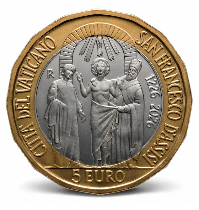 5-euromunt met Franciscus